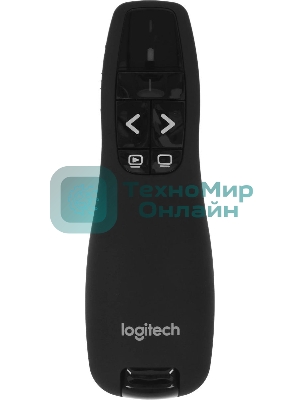 Презентер беспроводной Logitech R400 черный, радиоканал, USB, кнопки - 5