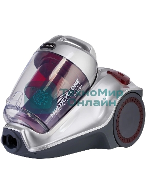Пылесос Hyundai HYV-C4570 серебристый/красный, 380/2400 Вт, уборка сухая, пылесборник контейнер 5 л