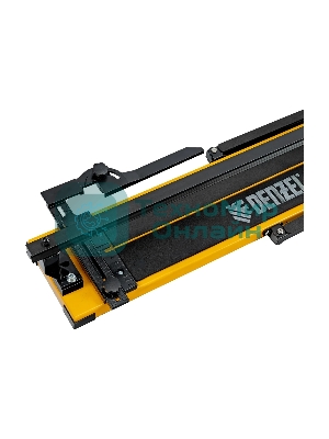 Плиткорез рельсовый Denzel 800х16мм, каретка на подш., стальная станина, усил. рукоятка-пенал