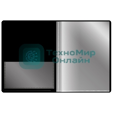 Папка с 80 прозрачными вкладками Silwerhof Perlen 292981-74 A4 1мм, карман синий металлик