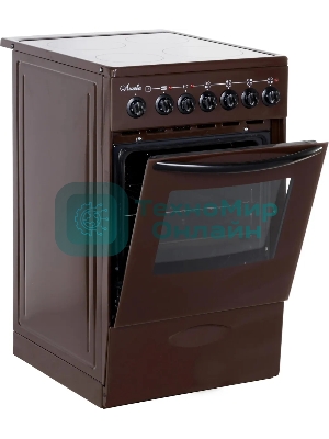 Плита электрическая Лысьва EF4006MK00 коричневый, конфорок 4 электрических, духовка 57 л, 50 см x 84 см x 60 см (без крышки)