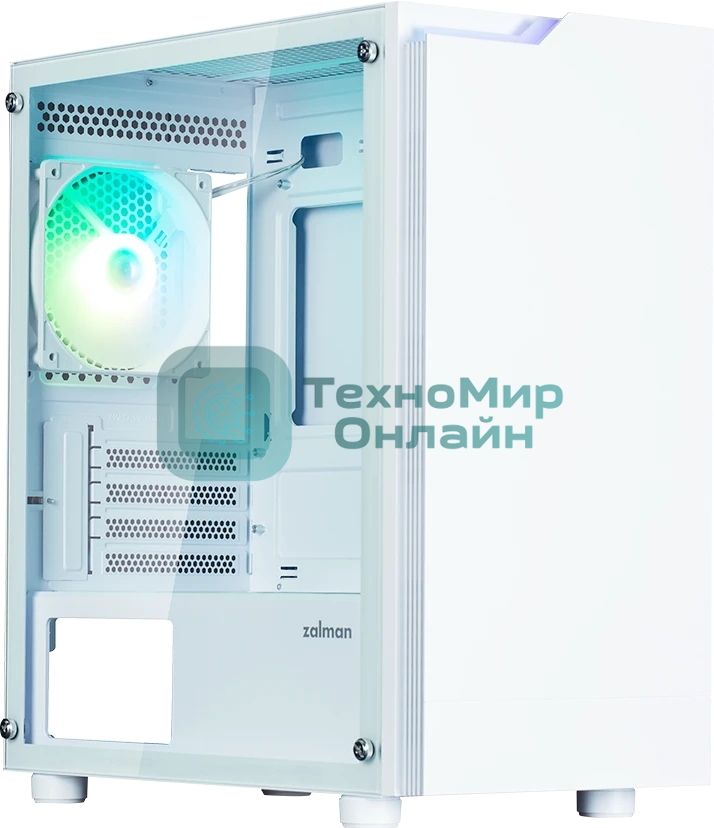 Компьютерный корпус Zalman T4 PLUS, MATX, белый, WINDOW, 1 x Combo (3.5'' or 2.5''), 1x3.5'', 2x2.5