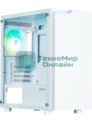 Компьютерный корпус Zalman T4 PLUS, MATX, белый, WINDOW, 1 x Combo (3.5'' or 2.5''), 1x3.5'', 2x2.5