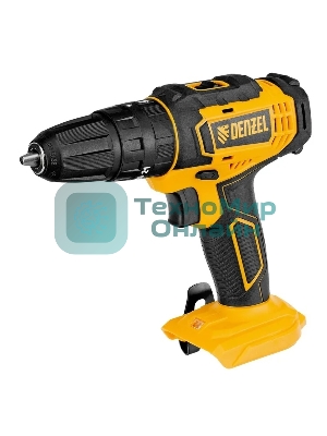 Дрель-шуруповерт Denzel CID-18-0, 18 В, 0 Ач, 30 Нм, щеточный, ударный