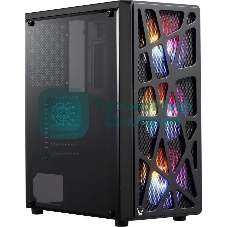 Компьютерный корпус Aerocool/Formula MANA черный без БП ATX 6x120мм 2xUSB 2.0 1xUSB 3.0 audio bott PSU