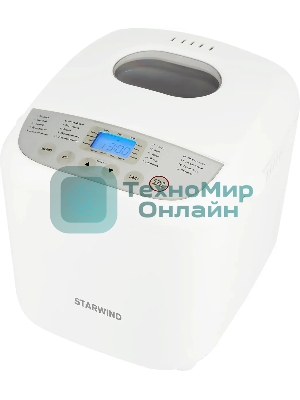 Хлебопечка Starwind SBM2085 600 Вт, белый/серебристый
