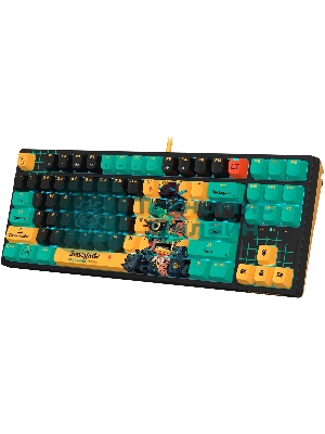 Клавиатура A4Tech Bloody AT87 Renegade проводная USB черный/зеленый