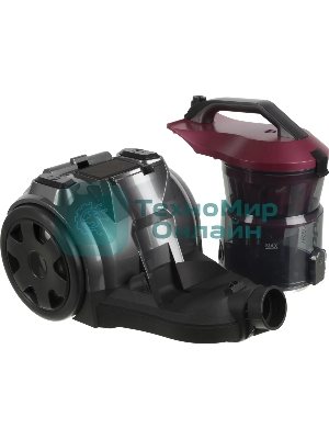 Пылесос BBK BV 1502 черный/темная вишня, 300/1600 Вт, уборка сухая, пылесборник контейнер 2 л