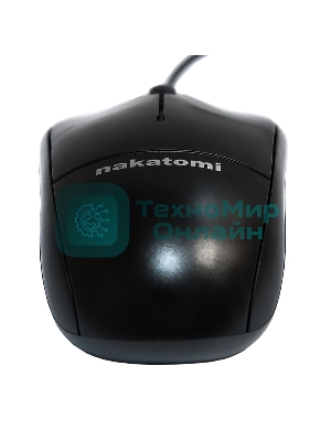 Мышь проводная Nakatomi MON-05U черный, 1000 dpi, USB, кнопки - 3