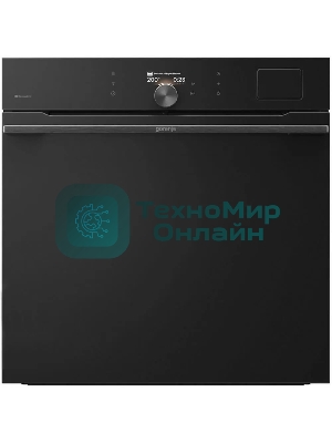 Духовой шкаф Gorenje BSA6138B, 77 л, макс. температура 300 градусов, комбинированное управление, TFT-дисплей, SteamAssist PRO, Wi-Fi, динамическая система охлаждения, быстрый нагрев, энергоэффективность А+, черный