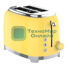Тостер Tesler TT-260, желтый, 815 Вт, 2 слота