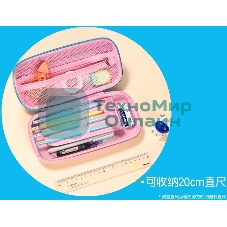 Пенал Deli BC288B Pupal, ассорти 1 отделение, 230x110x55мм EVA