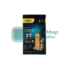 Домкрат бутылочный гидравлический Deli DQ71002 макс.грузоподъемность 2 т