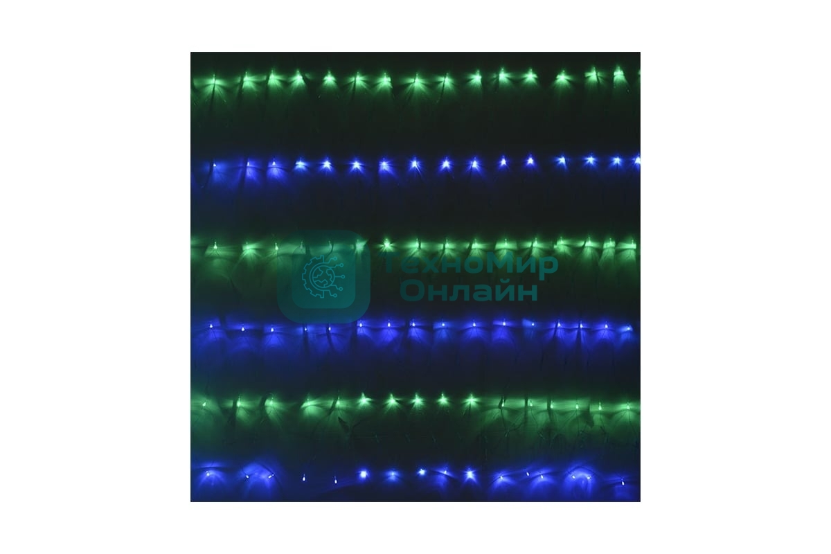 Гирлянда светод. Funray Cетка ML-320M, 3x2м, 320 LED, мульти (4цв.), IP20, прозрачный шнур 2м,конт