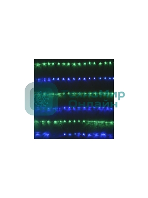 Гирлянда светод. Funray Cетка ML-320M, 3x2м, 320 LED, мульти (4цв.), IP20, прозрачный шнур 2м,конт
