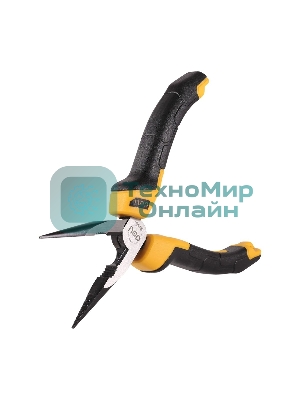 Удлиненные плоскогубцы Deli DL2106Z 160 мм, сталь CrV, прорезиненная двухкомпонентная ручка