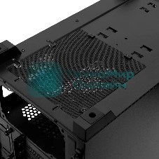 Компьютерный корпус без блока питания HSPD M340, Mesh Mid Tower, черный, TG, 0.5 SPCC, no fans, mATX, mITX, 165/350/200мм, 2x2.5