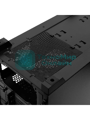 Компьютерный корпус без блока питания HSPD M340, Mesh Mid Tower, черный, TG, 0.5 SPCC, no fans, mATX, mITX, 165/350/200мм, 2x2.5