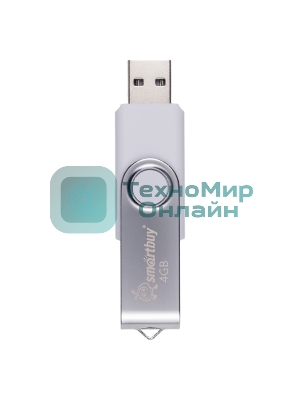 Флешка USB SmartBuy Twist White (SB004GB2TWW), 4GB, USB 2.0, R/W 15/5, белый
