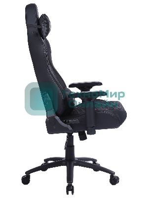 Кресло Cactus CS-CHR-130-M черный, экокожа, подголовник