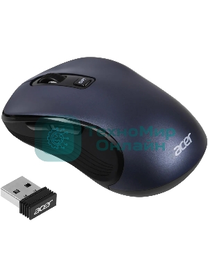 Мышь беспроводная Acer OMR306 черный/серый, 1600 dpi, радиоканал, USB, кнопки - 6