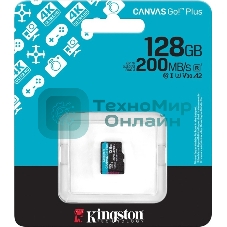Флеш карта microSDXC 128Gb Kingston SDCG4/128GbSP Canvas Go! Plus w/o adapter