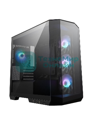 Компьютерный корпус без блока питания Case MSI MAG PANO M100R PZ, Mini-Tower, TG, 4x120мм ARGB, 1xUSB 3.2, 1xUSB 3.2 Type-C, mATX, mITX черный