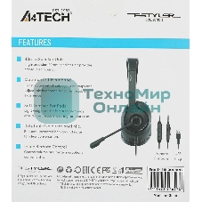Гарнитура A4Tech FStyler FH100U чёрный, проводная, USB