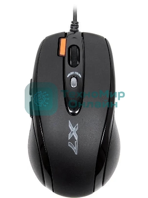 Мышь проводная A4Tech X-718BK черный, 3000 dpi, USB, кнопки - 7