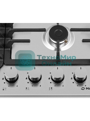 Газовая варочная панель Maunfeld EGHS.64.43CS/G, 4 конфорки, нержавеющая сталь, серебристый