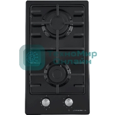 Газовая варочная панель Maunfeld EGHE.32.3EB/G, 2 конфорки, эмалированная сталь, черный