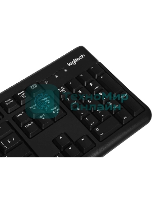 Комплект клавиатура+мышь Logitech MK120 проводной, USB, 1000 DPI, чёрный (неоригинальная гравировка)