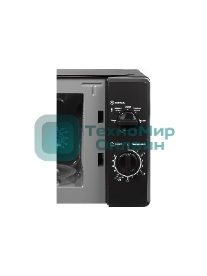 Микроволновая печь home HMM207DB черный, 20 л, 700 Вт, переключатели - поворотный механизм