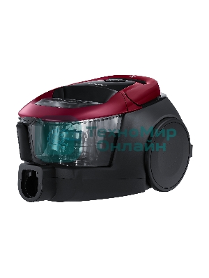 Пылесос Samsung VC18M31A0HP бордовый/черный, 380/1800 Вт, уборка сухая, пылесборник контейнер 2 л