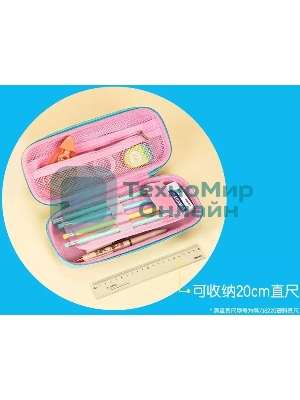 Пенал Deli BC288A Pupal, ассорти 1 отделение, 230x110x55мм EVA