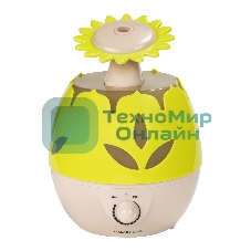 Увлажнитель воздуха Galaxy GL 8008 белый/желтый, 25 м², 2.6 л, гигростат, ионизация