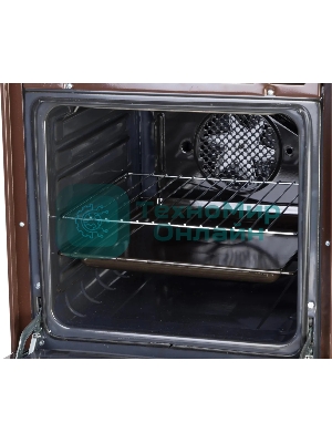 Плита электрическая Лысьва EF4006MK00 коричневый, конфорок 4 электрических, духовка 57 л, 50 см x 84 см x 60 см (без крышки)