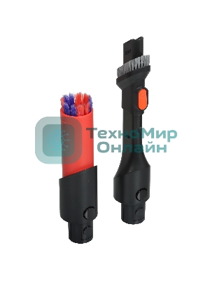 Пылесос вертикальный Deerma DEM-T50W серый/черный/красный, питание от аккумулятора, 420 Вт, уборка сухая, пылесборник 0.4 л