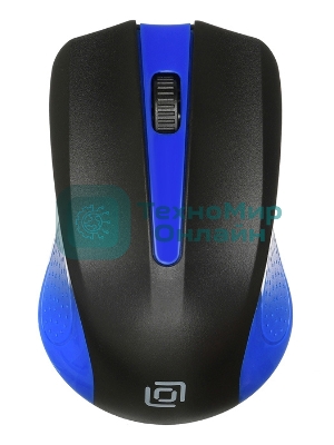 Мышь беспроводная Oklick 485MW черный/синий, 1200 dpi, радиоканал, USB, кнопки - 3