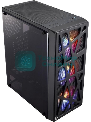 Компьютерный корпус Aerocool/Formula MANA черный без БП ATX 6x120мм 2xUSB 2.0 1xUSB 3.0 audio bott PSU