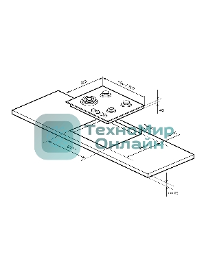 Газовая варочная поверхность LEX GVG 644 T BL независимая, черный