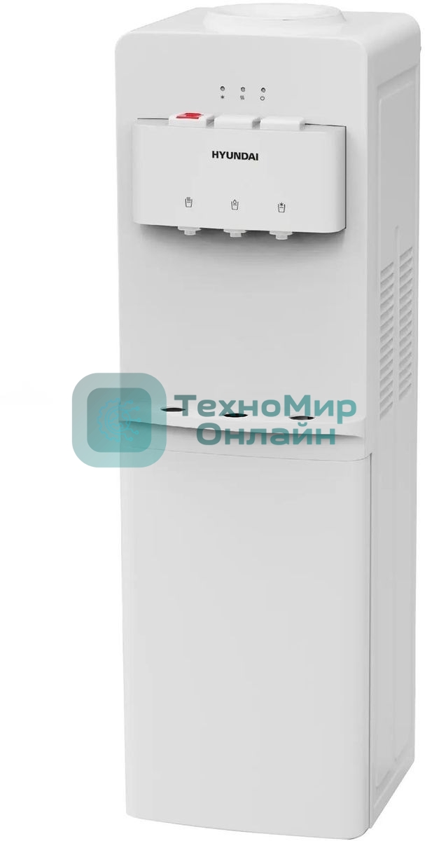 Кулер для воды Hyundai H-WD2150E, верхняя загрузка, нагрев 95 °С, охлаждение 10 °С, белый