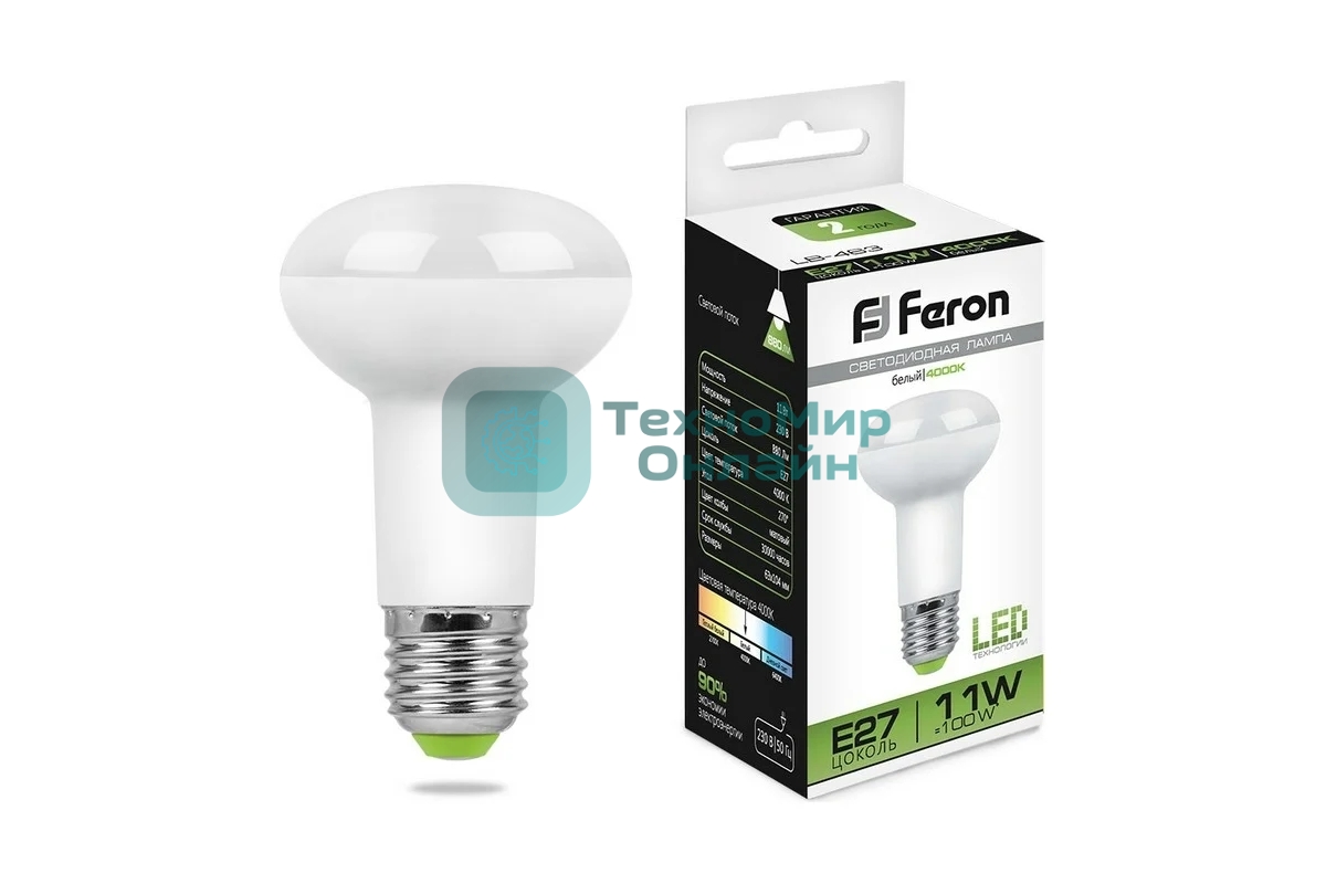 Лампа светодиодная Feron LB-463 11вт Е27 R63 белый