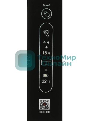 Наушники TWS A4Tech Bloody M30 белый, внутриканальные, Bluetooth, до 22 ч