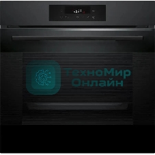 Духовой шкаф электрический Bosch HJG852YT0T Serie 6, 60 см, 66 л, черный матовый,сенсорное управление, 8 режимов+AutoPilot 30(30 автоматических программ), LCD-дисплей, галогенное освещение, самоочистка EcoClean,Soft Open and Soft Close door,телескопические направляющие на 2 уровнях