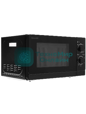 Микроволновая печь Sharp R-6000RK черный, 20 л, 800 Вт, переключатели - поворотный механизм