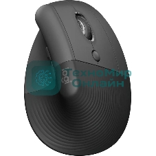 Мышь беспроводная Logitech Lift графитовый, 4000 dpi, радиоканал, Bluetooth, USB, кнопки - 6