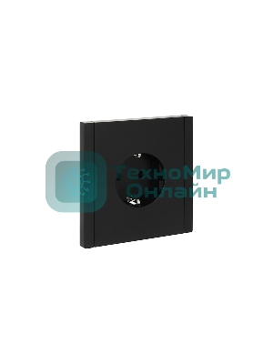 Розетка СП FORTE&PIANO FP113 16А с заземл. защ. шторки безвинт. крепл. черный IEK FP-R14-16-1-K02