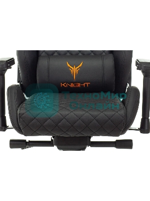 Кресло игровое Knight TITAN черный ромбик эко.кожа с подголов. крестовина металл