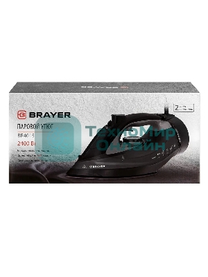Утюг BRAYER BR4015 черный, 2400 Вт, 25 г/мин, 140 г/мин, 300 мл
